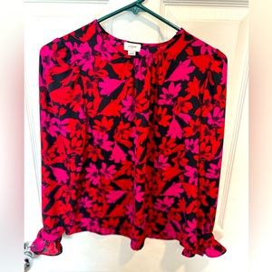 J. Crew floral print top, XXS, worn once.